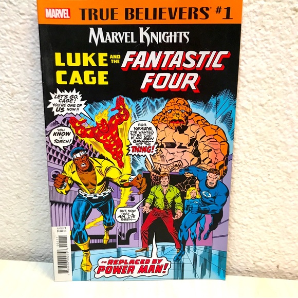 Marvel Comic Book. True Believers #1 Marvel Knights. Luke Cage & Fantastic 4 NEW - Picture 1 of 6